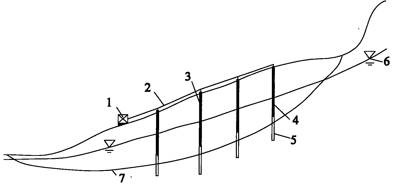 Landslide inflatable drainage treatment method