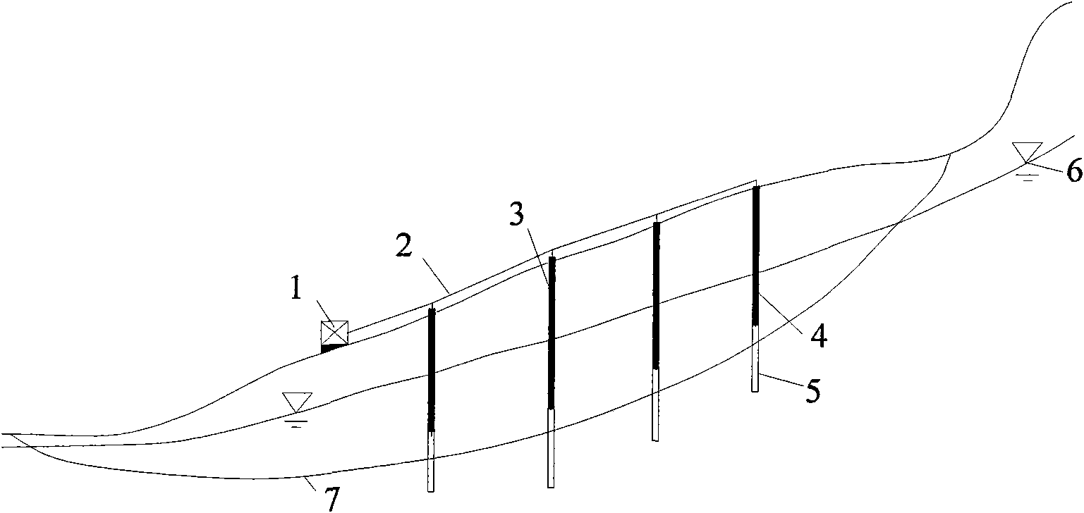 Landslide inflatable drainage treatment method