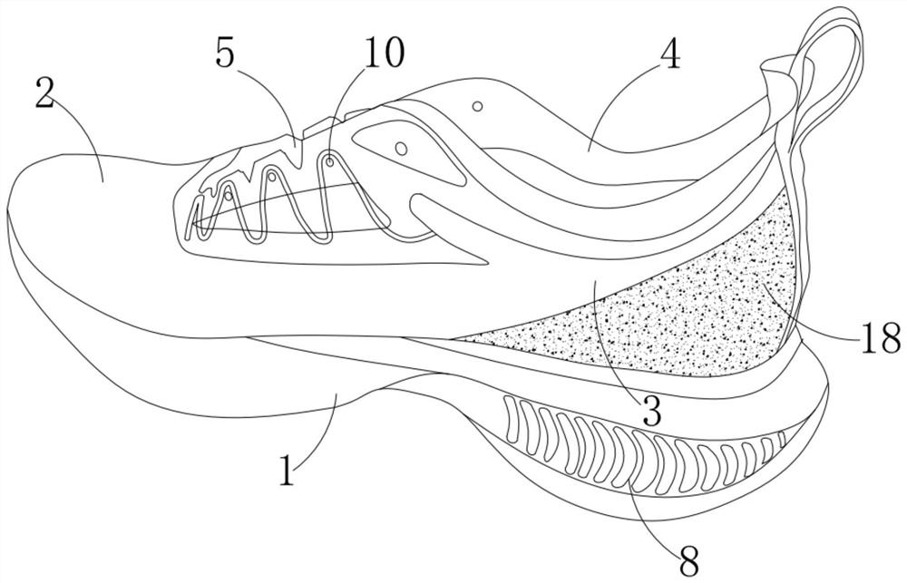 Muscle memory running shoes with carbon plates and preparation process of muscle memory running shoes