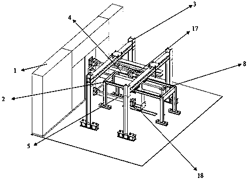 Device for testing seismic performance of fully asymmetric cross-shaped steel concrete joint