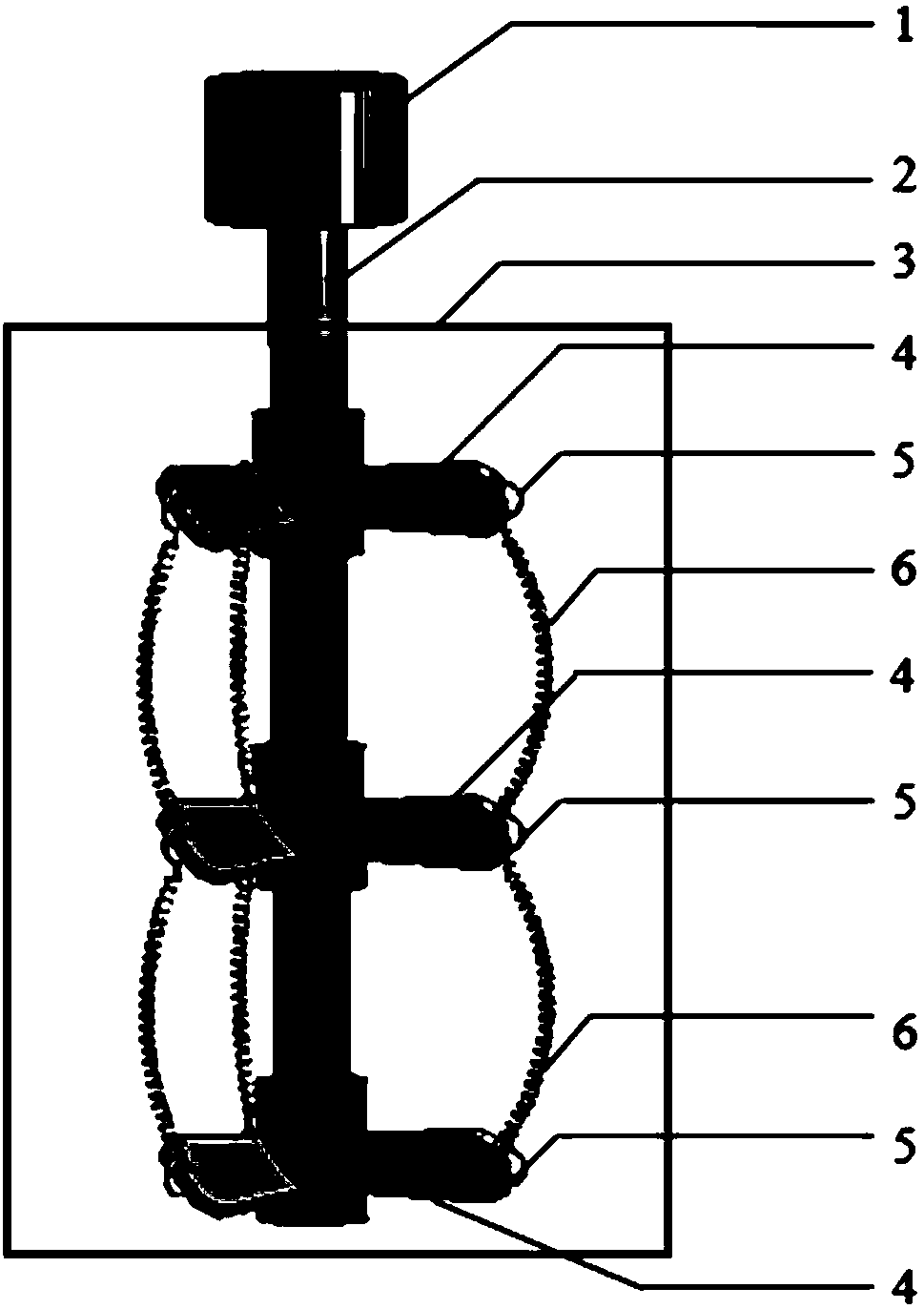 Novel elastic stirring paddle capable of improving fluid mixing effect