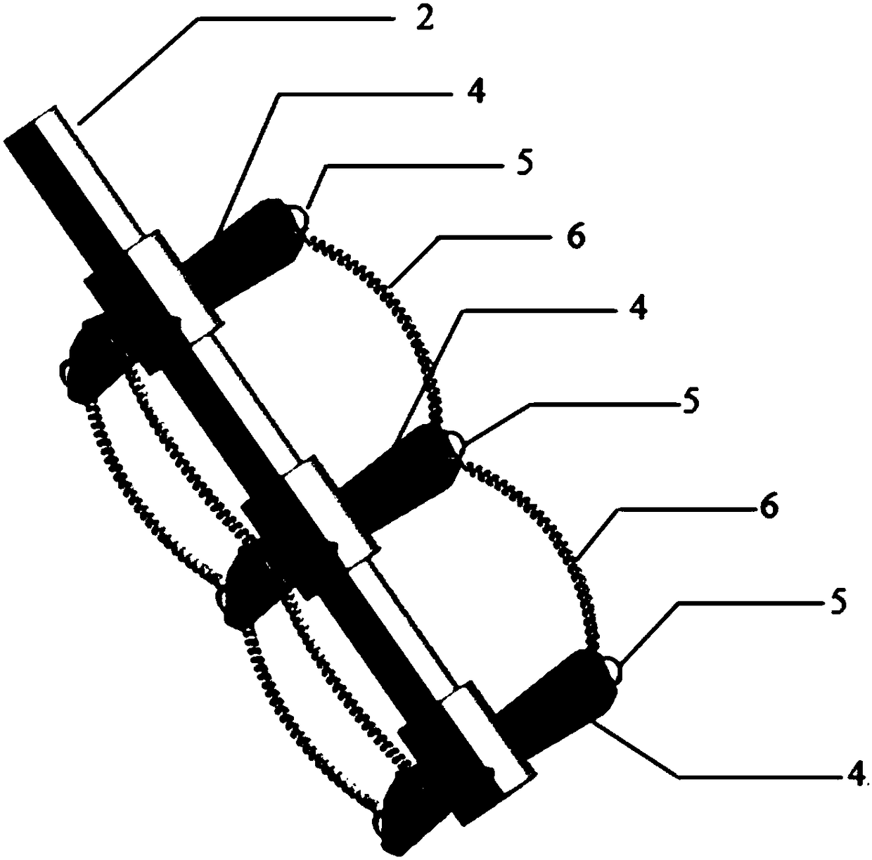 Novel elastic stirring paddle capable of improving fluid mixing effect