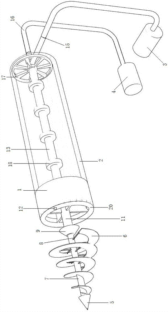 Hydraulic cable tunnel cleaning device