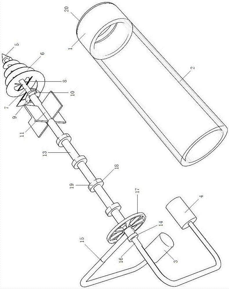 Hydraulic cable tunnel cleaning device