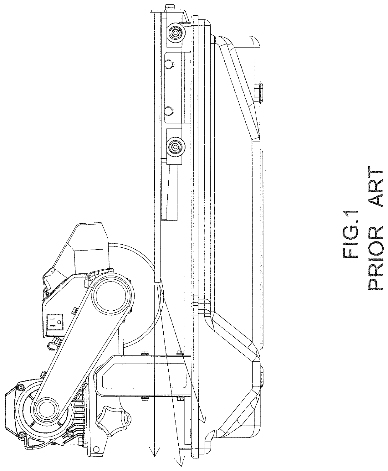 Power saw blade cooling arrangement