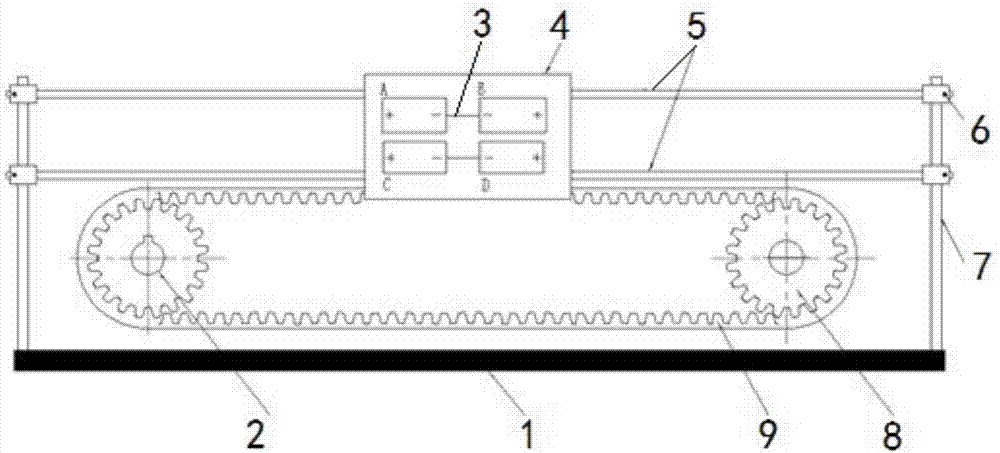 Automatic zeroing device for low-frequency mechanical spectrum test instrument