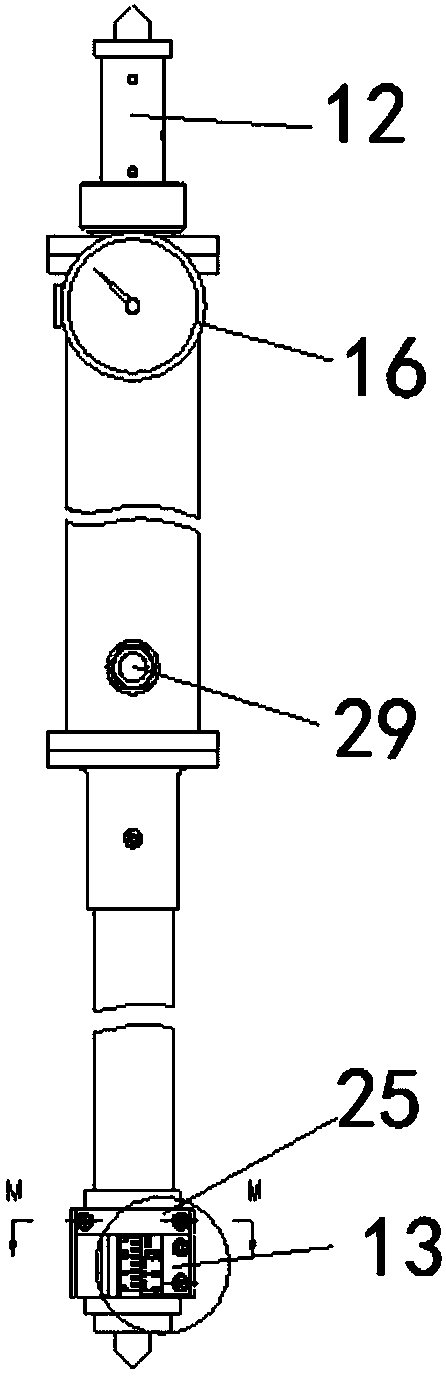 Loading measurement system for measuring inner diameter of adjustable nozzle of engine