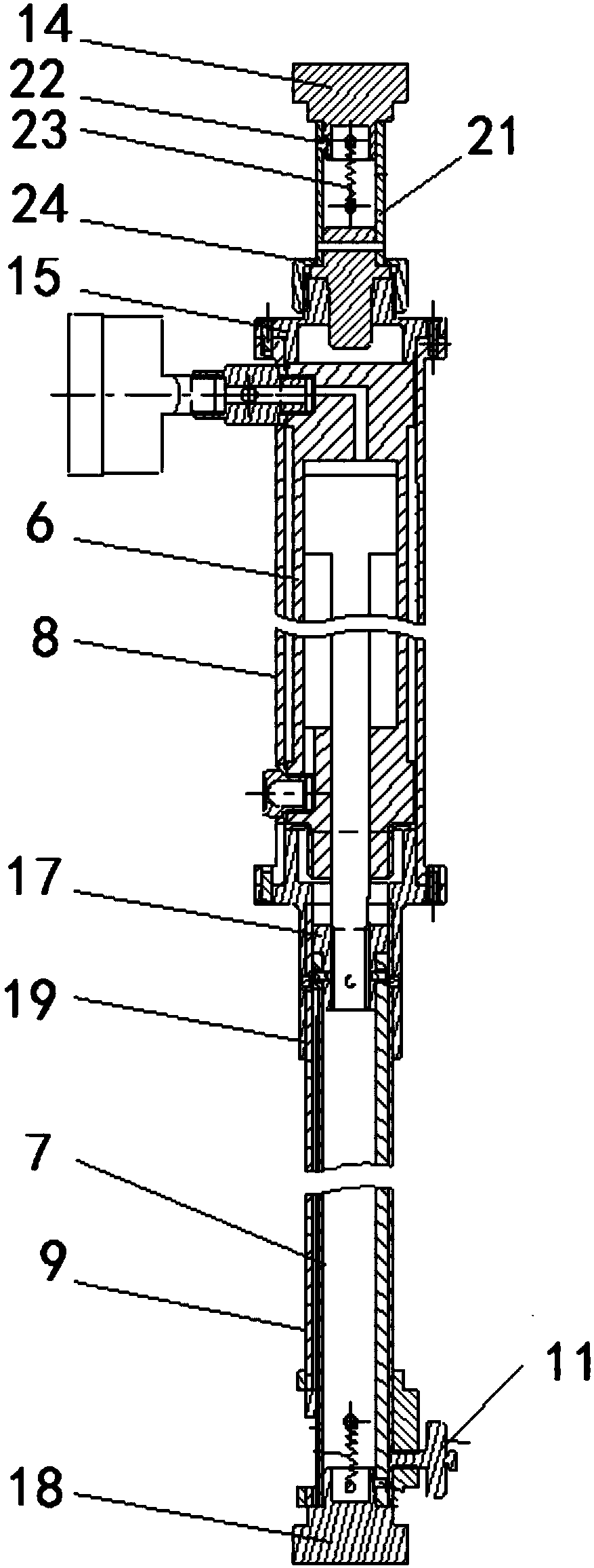 Loading measurement system for measuring inner diameter of adjustable nozzle of engine