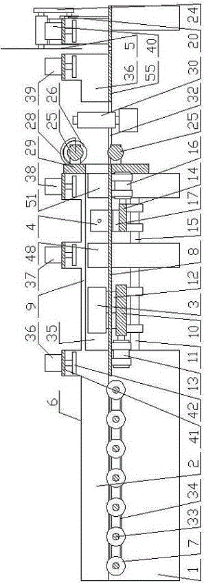 Full-automatic template foot pier nailing and cutting machine