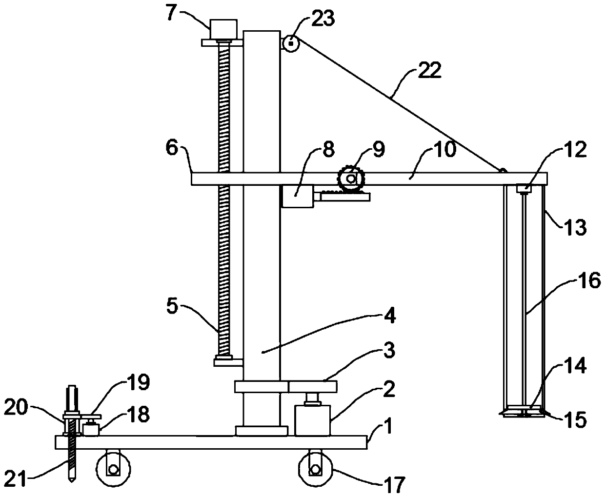 Convenient-to-use cable rack for cable laying