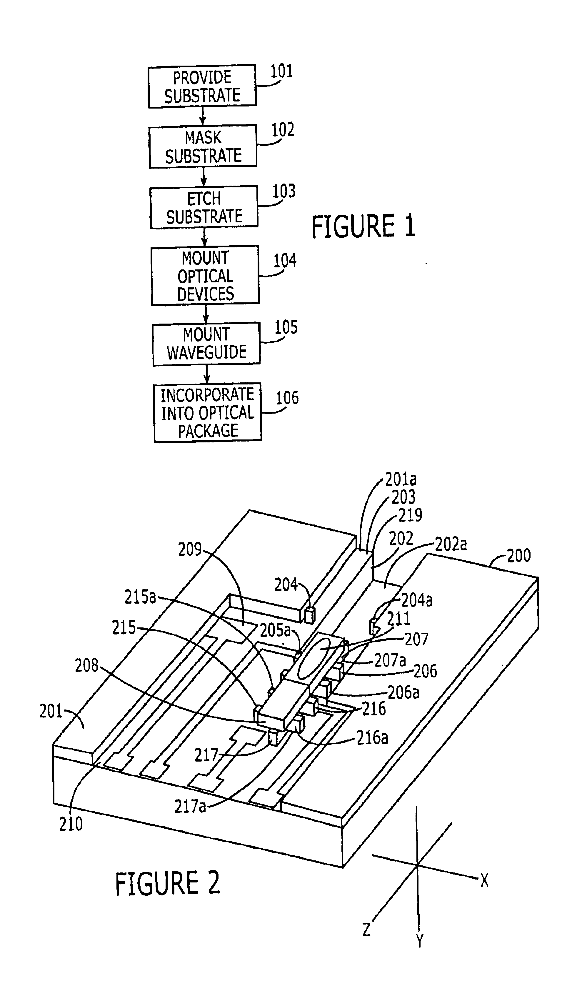 Optical substrate having alignment fiducials