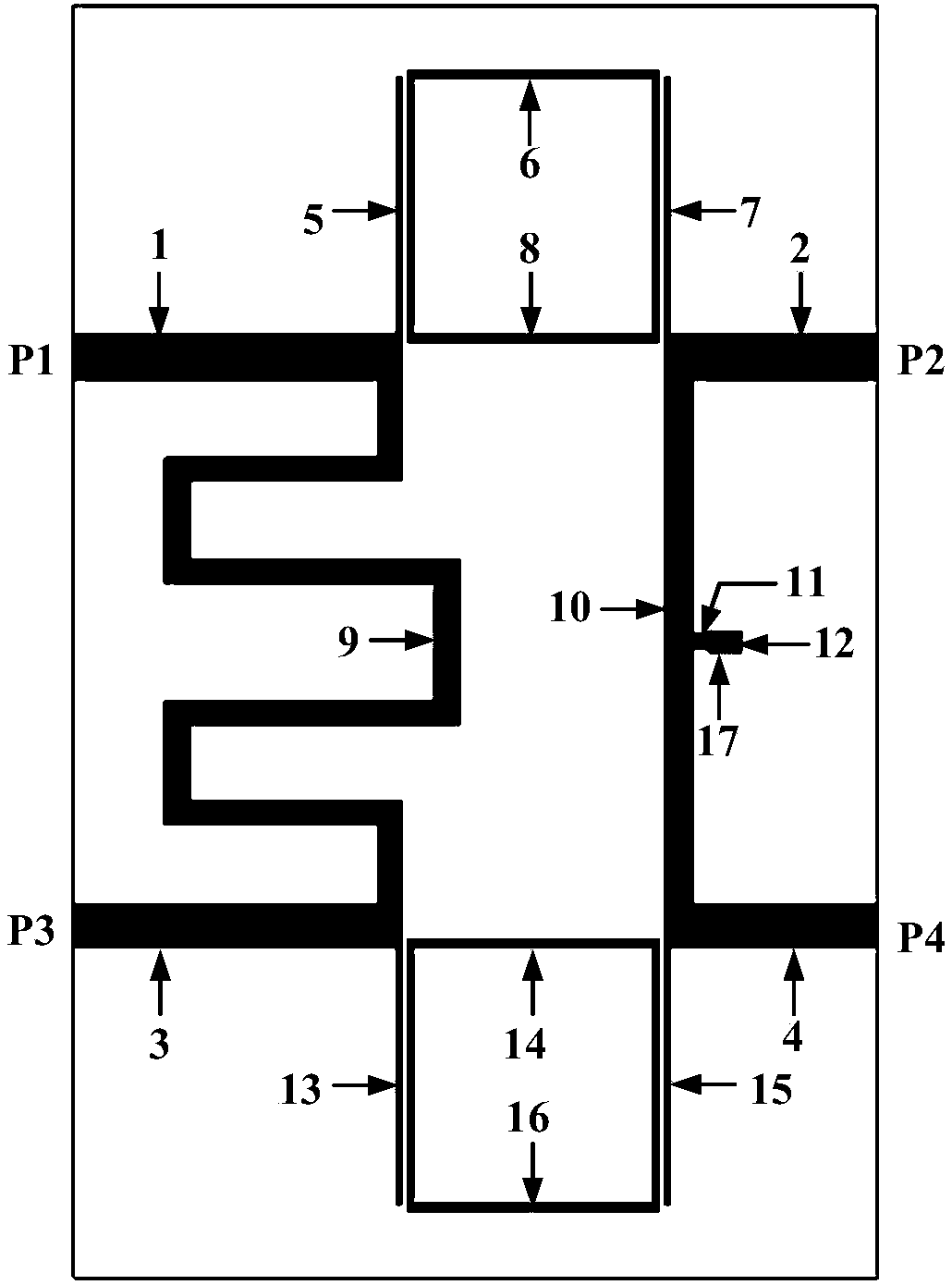 Balance-non-balance filtering power divider based on ring resonators