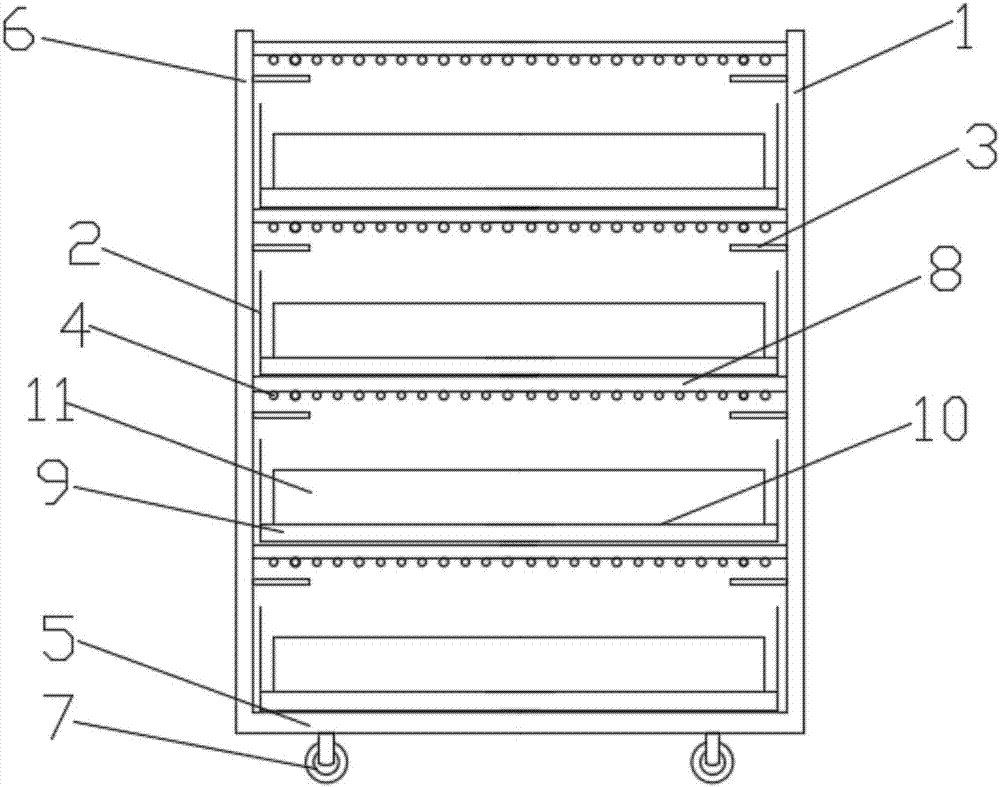 Movable seedling culture frame