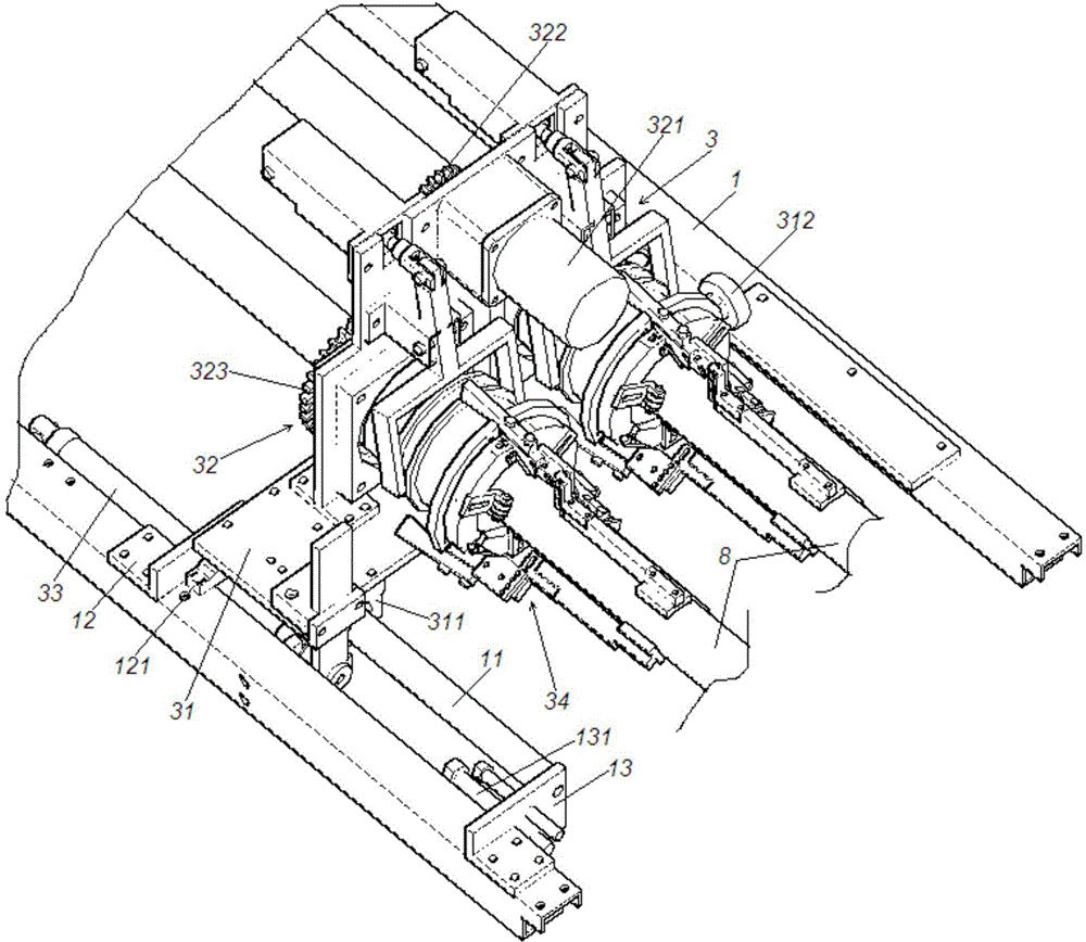 Glass tube drawing machine