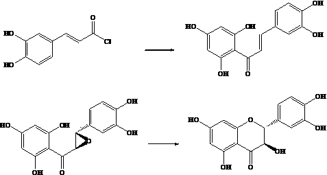 Process for synthesizing natural active product dihydroquercetin