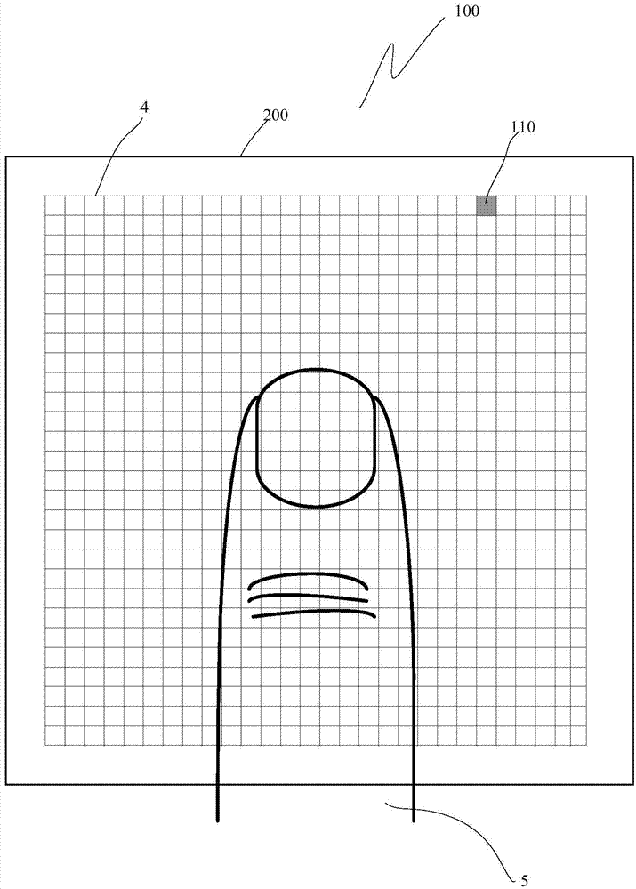 Capacitance detection device used for fingerprint identification and fingerprint identification device provided with same