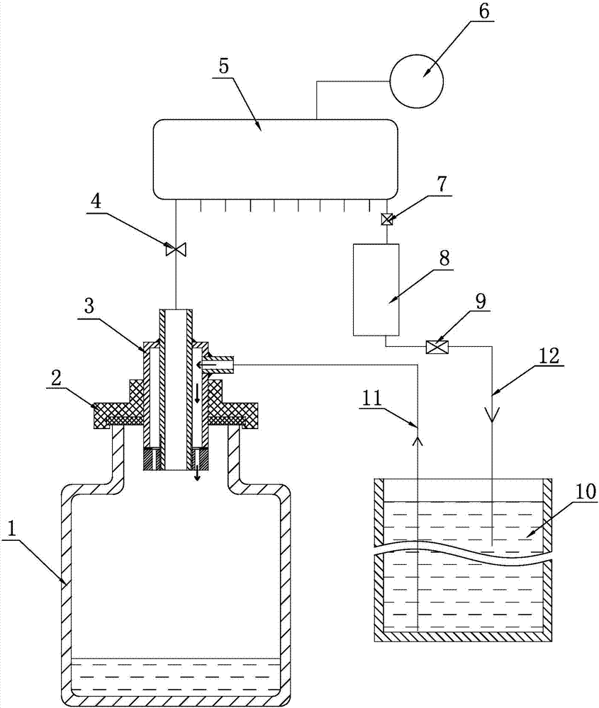 Negative pressure equal liquid level height control liquid filling device