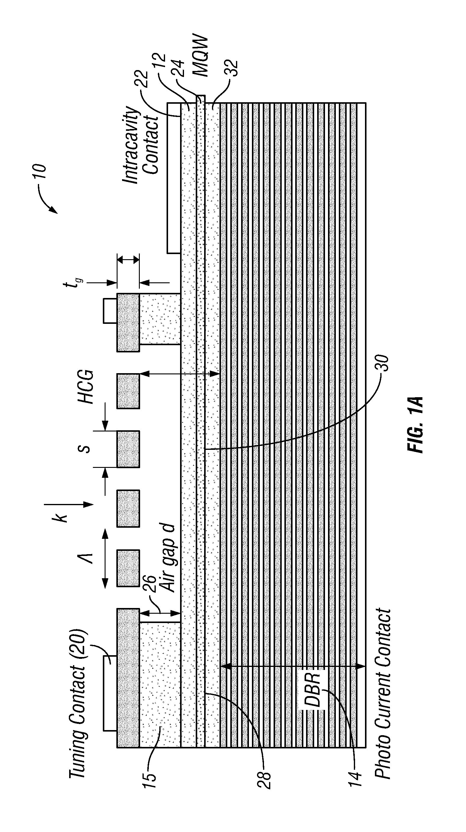 Polarization independent dual usage hcg vcsel-detector with high contrast grating and two dimensional period structure