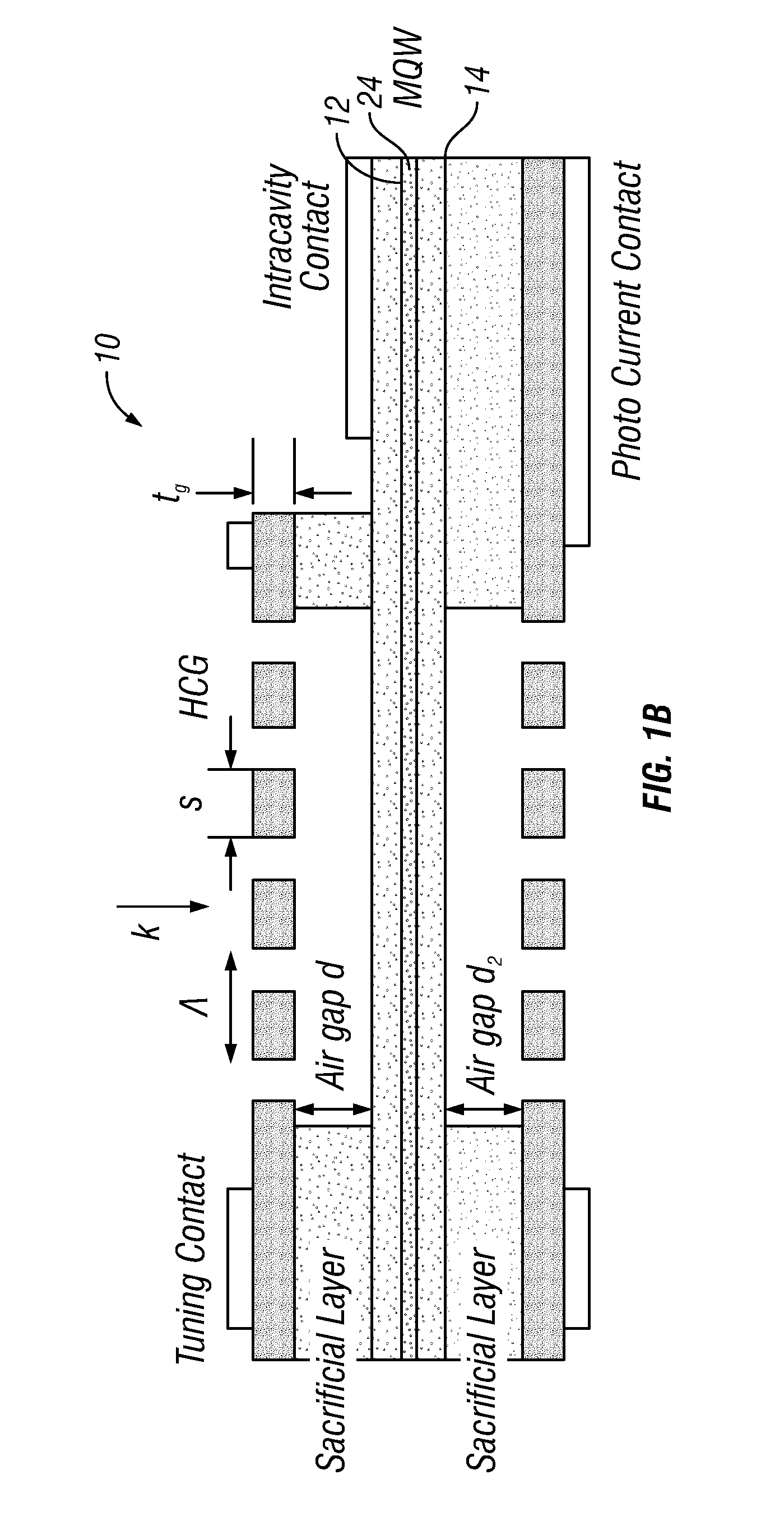 Polarization independent dual usage hcg vcsel-detector with high contrast grating and two dimensional period structure