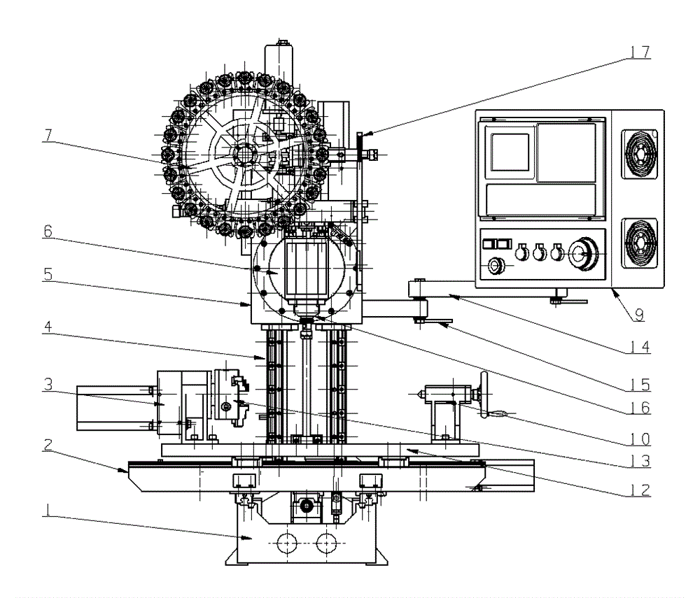 Miniature multifunctional combined machining center