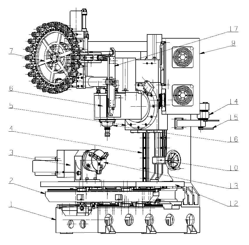 Miniature multifunctional combined machining center