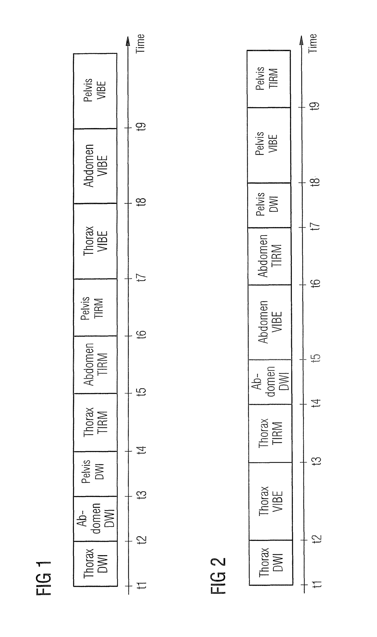 Implementation of a magnetic resonance examination at several bed positions in the scanner