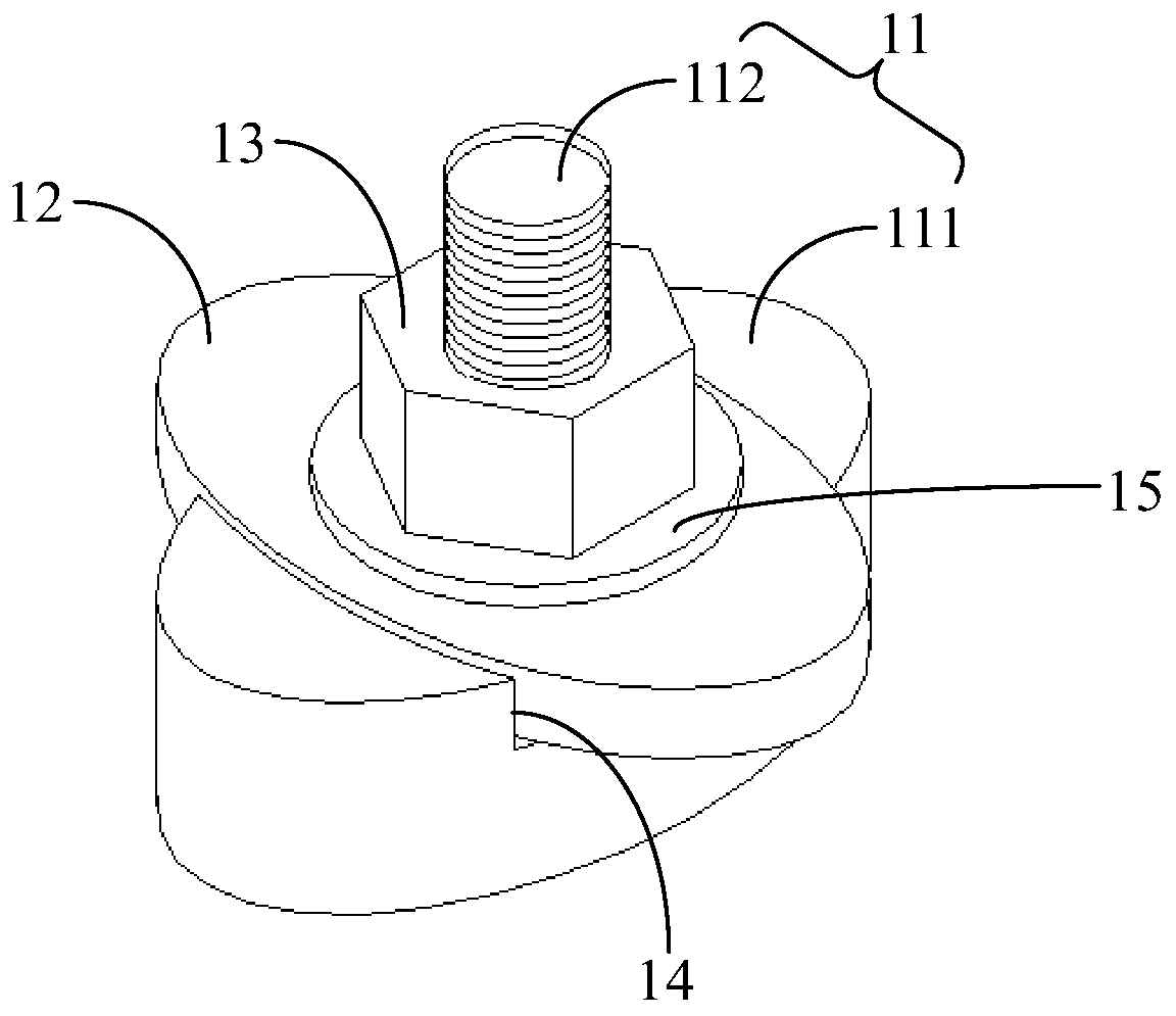 Bolt assembly for installation in narrow space and installing method thereof