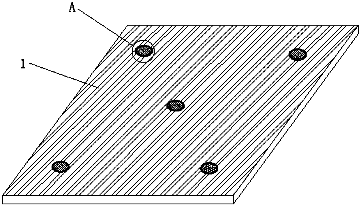 Five-point grabbing and attaching type face brick and attaching and arranging method thereof