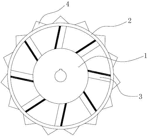 Toothed disc of crushing machine