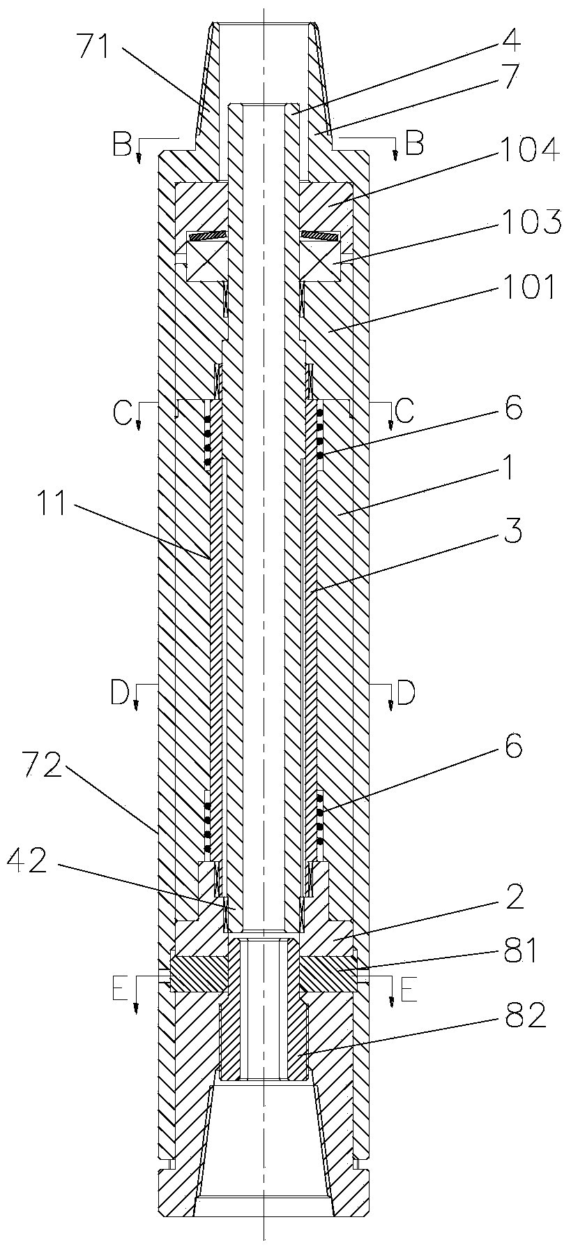 A mechanical torsional percussion drilling tool