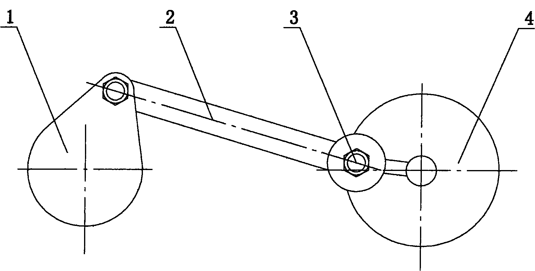 Adjustable crank and rocker mechanism