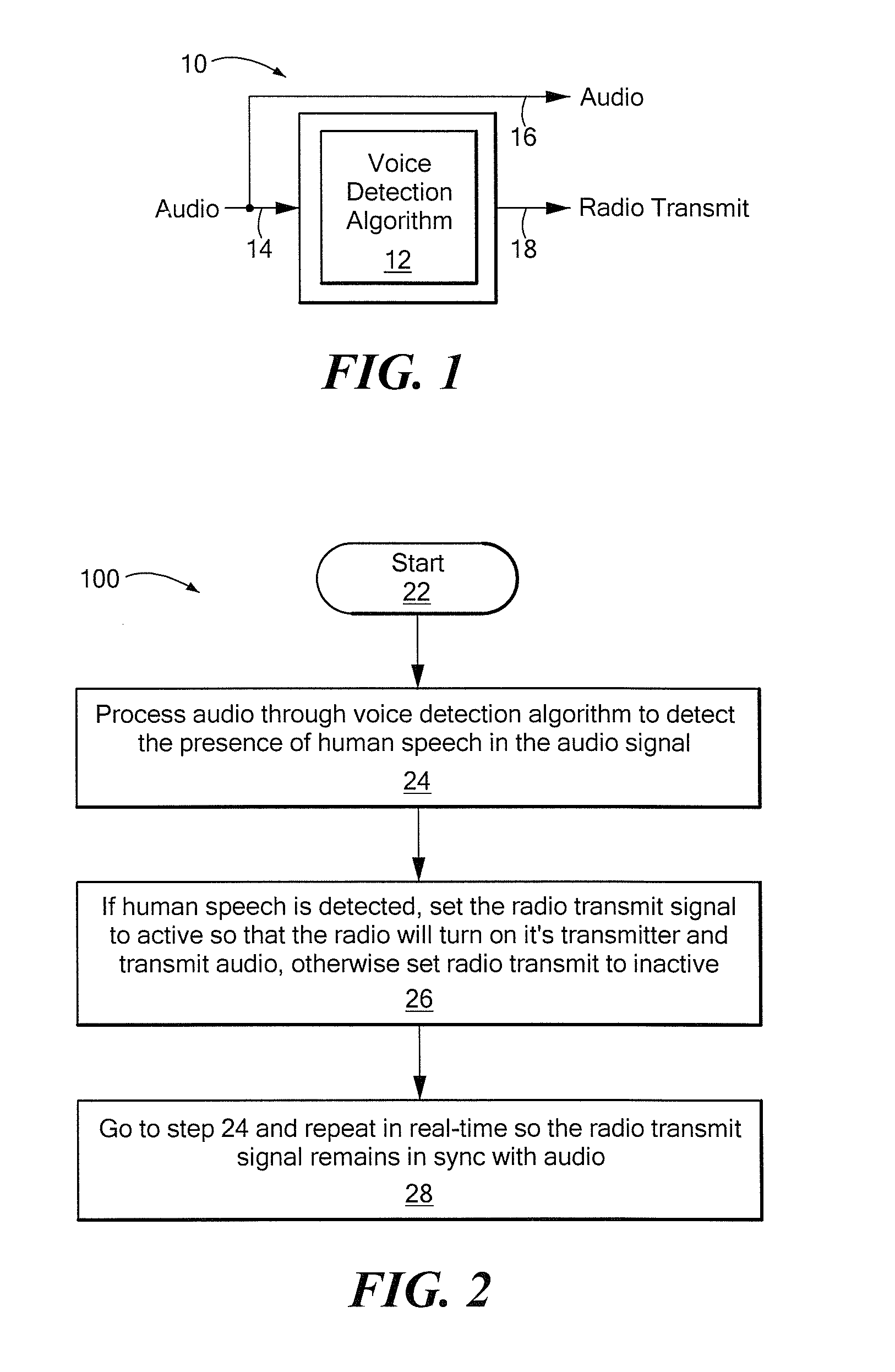 Voice modulation recognition in a radio-to-sip adapter