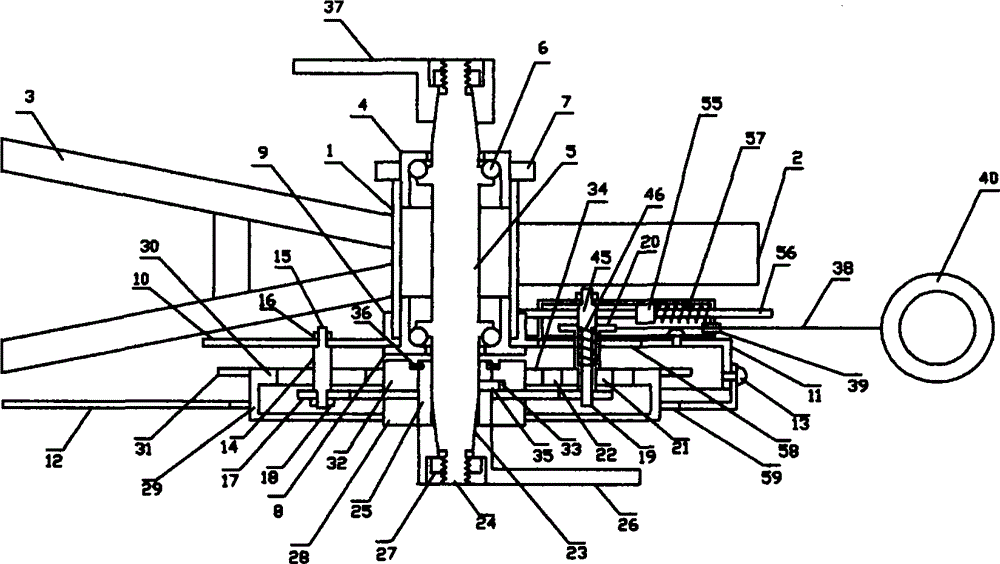 Positive-negative driving multifunctional automatic gearbox of bicycle