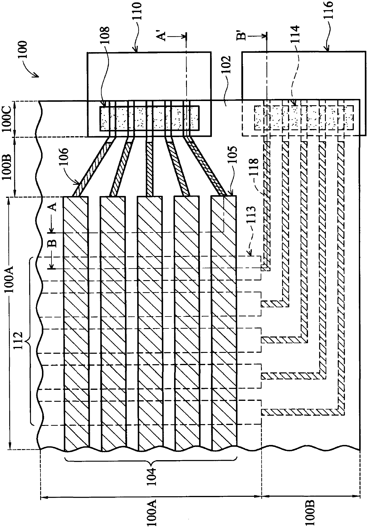 Flexible circuit board connected structure of electronic device