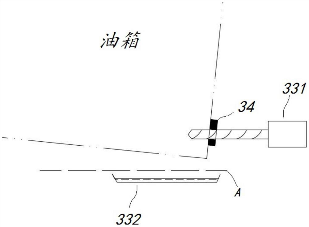 A double-track transportation residual oil recovery line for car dismantling