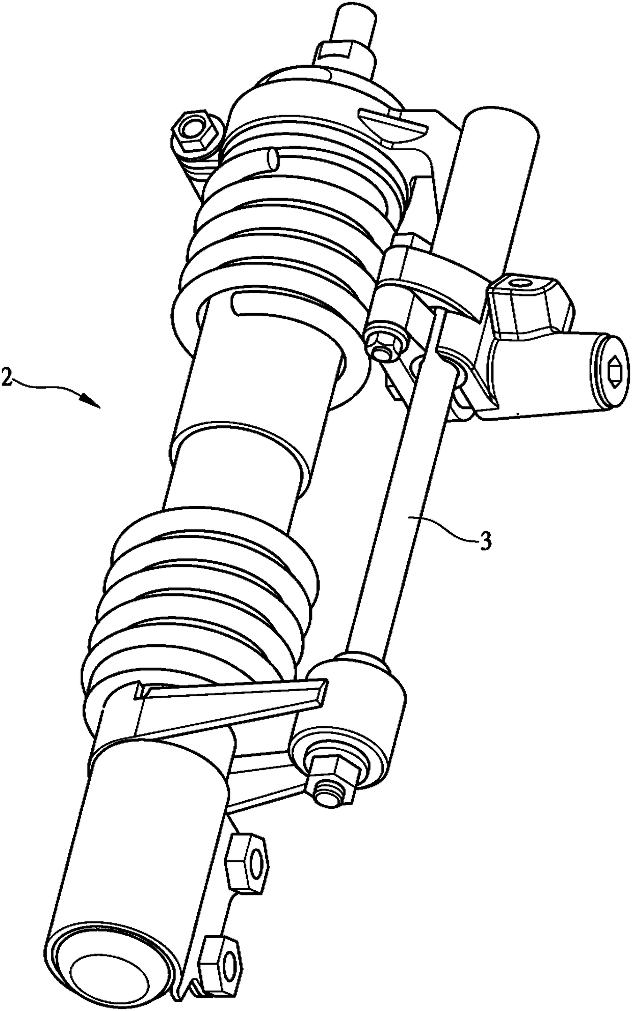 Axle travel locking device of vehicle