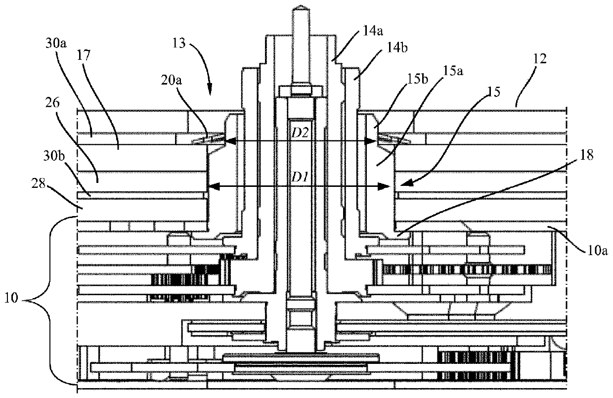 Timepiece comprising dial attachment device