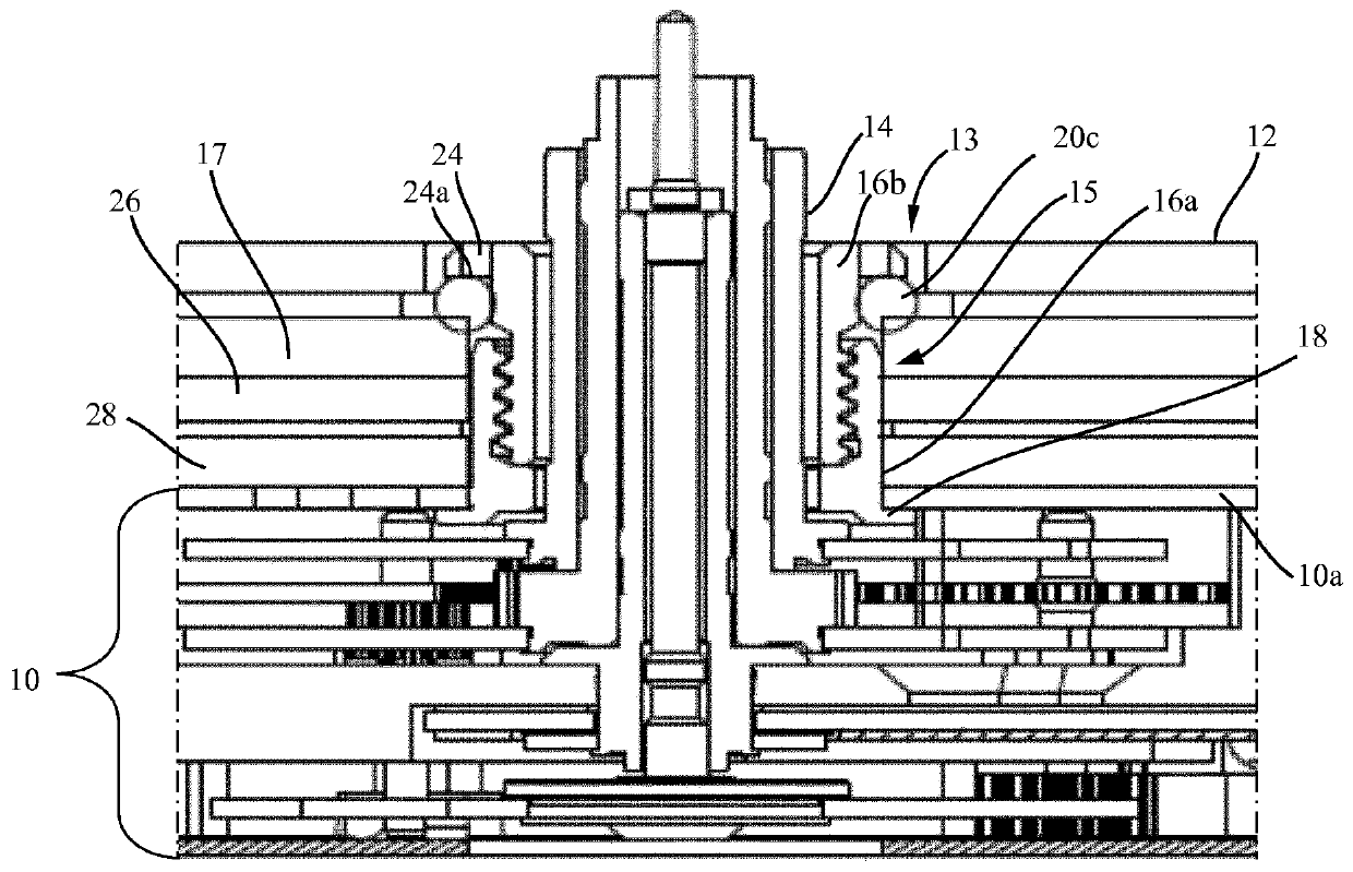 Timepiece comprising dial attachment device