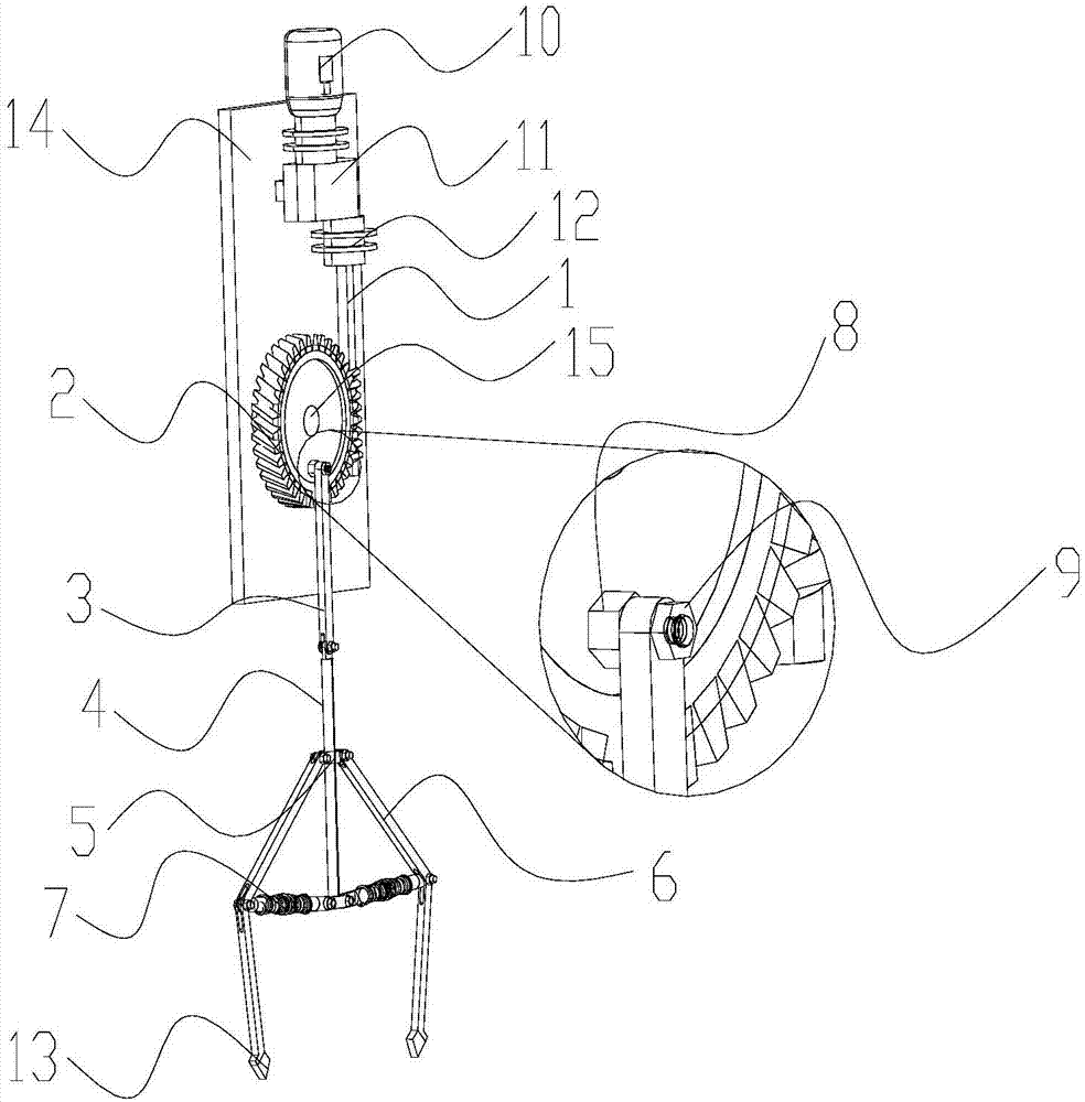 One-way self-locking type mechanical hand