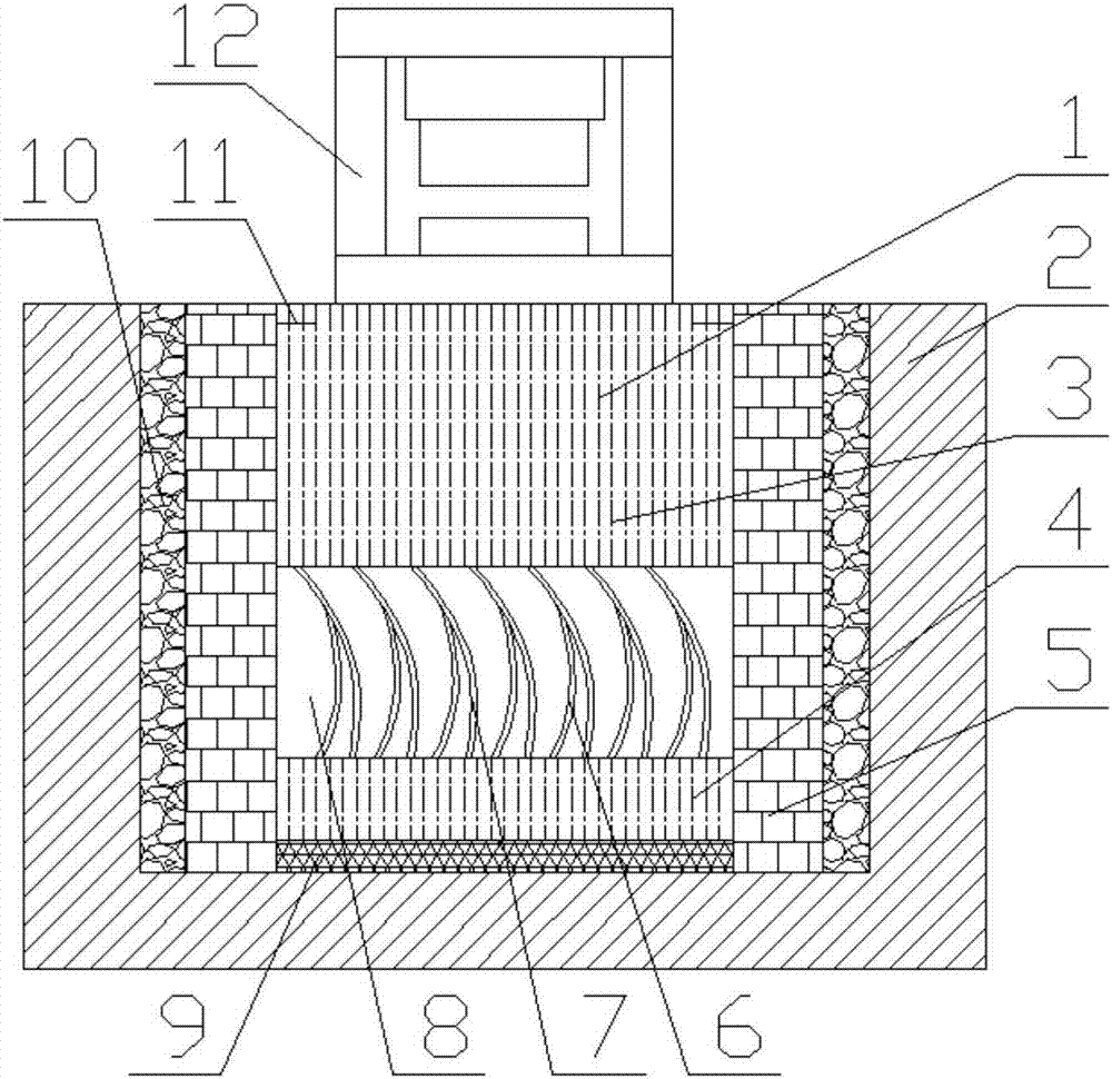 Damping device used for forging