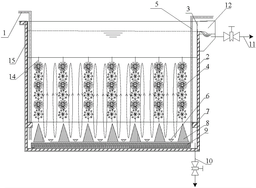 Easy membrane formation type circulating bio-contact oxidation integrated reactor