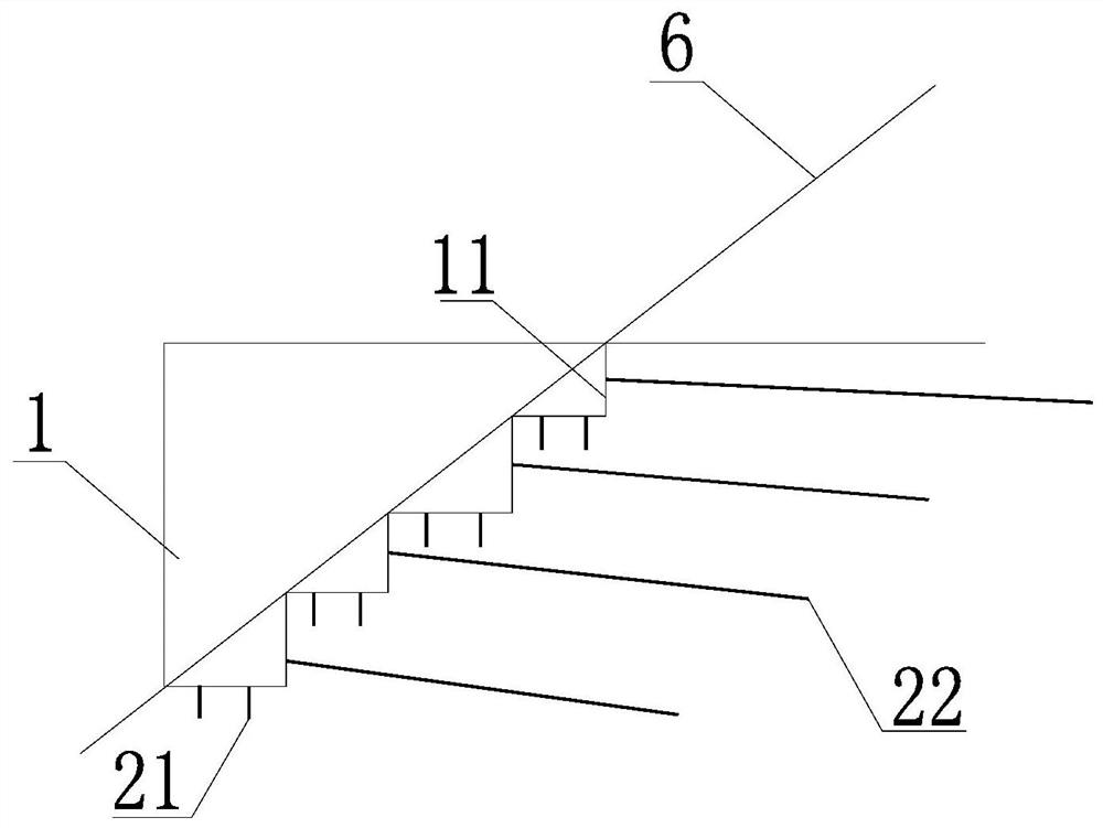 Bridge foundation protection structure for abrupt slope terrain and construction method