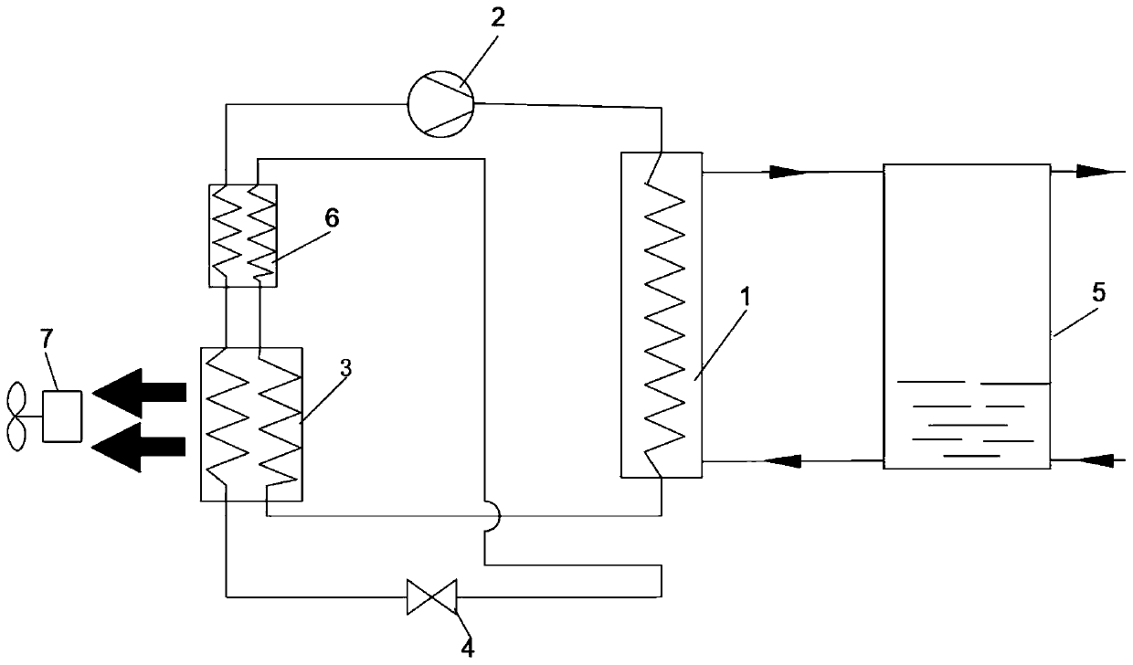 Wasteheat recovery system of circulating hot water unit of heat pump