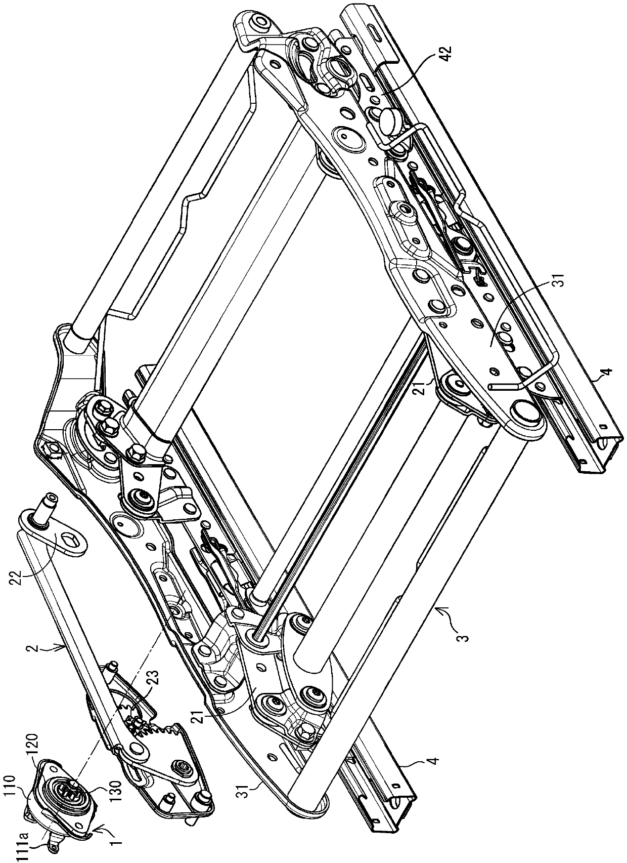 Rotary force transmission control mechanism and seat structure