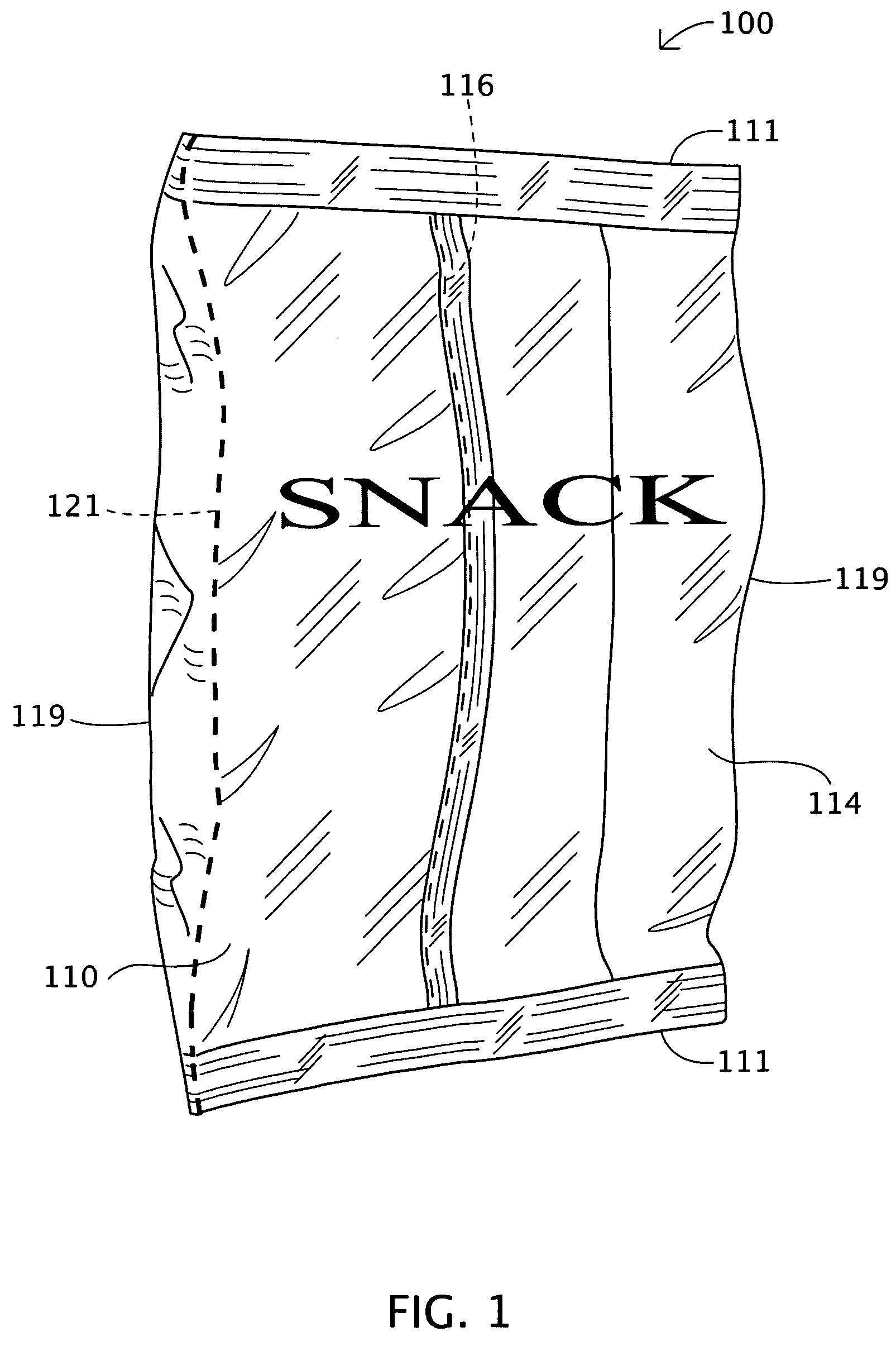 Flexible composite snack package