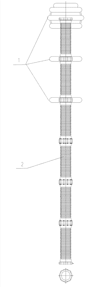 Mechanical structure of ultra high voltage DC arrester