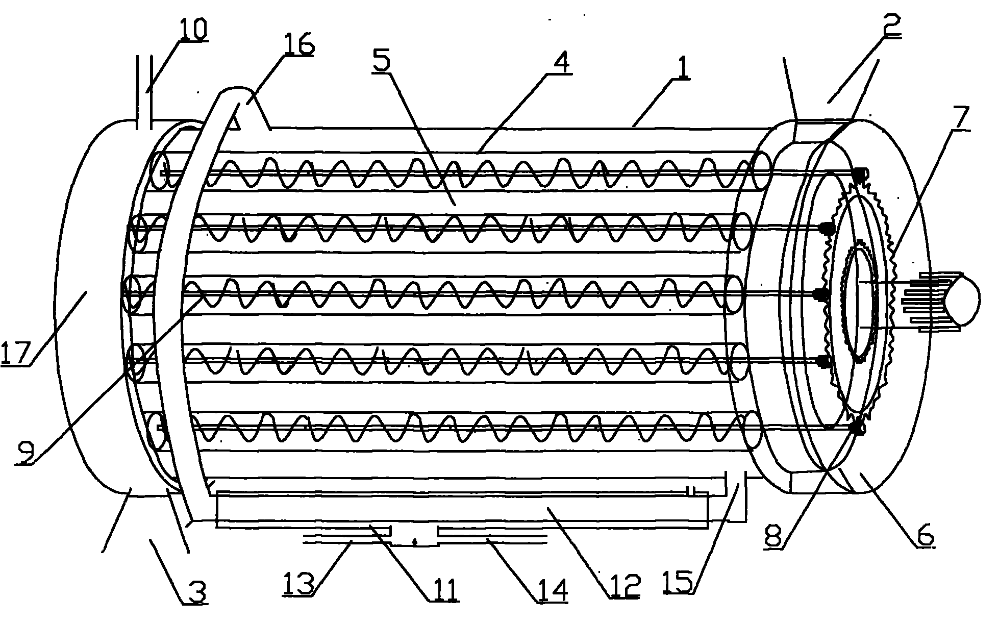 In-tube propelled coal material decomposition device