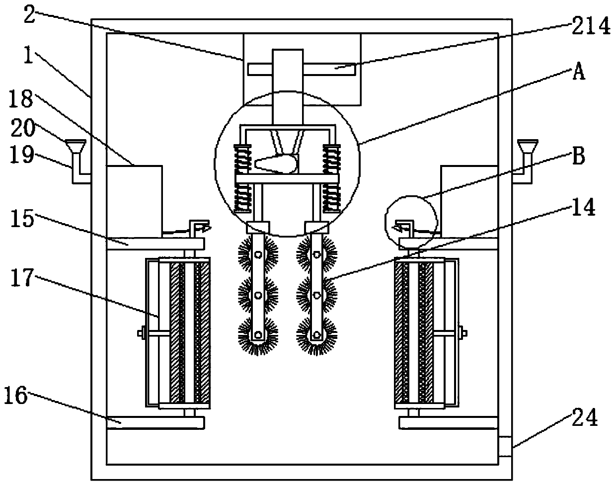 High-efficiency cleaning equipment used for air conditioner filter nets