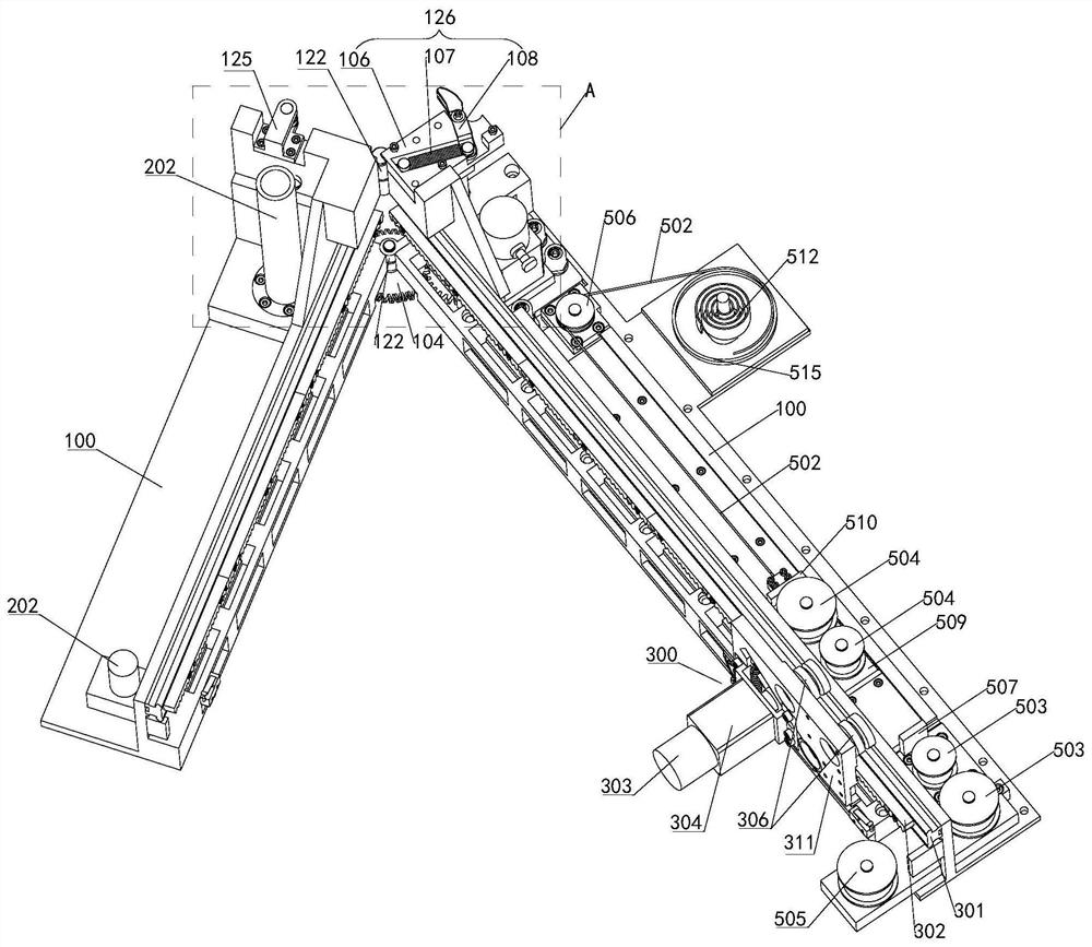 Expanding and retracting motion device with cable finishing function and load test device