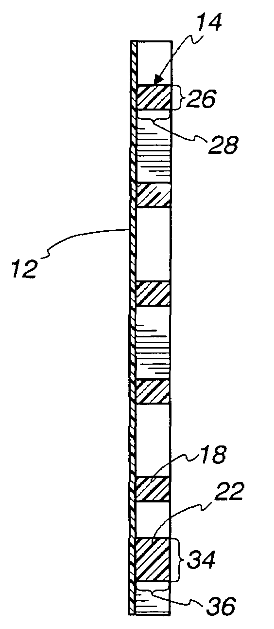 Net-reinforced film structure with modified strand profile